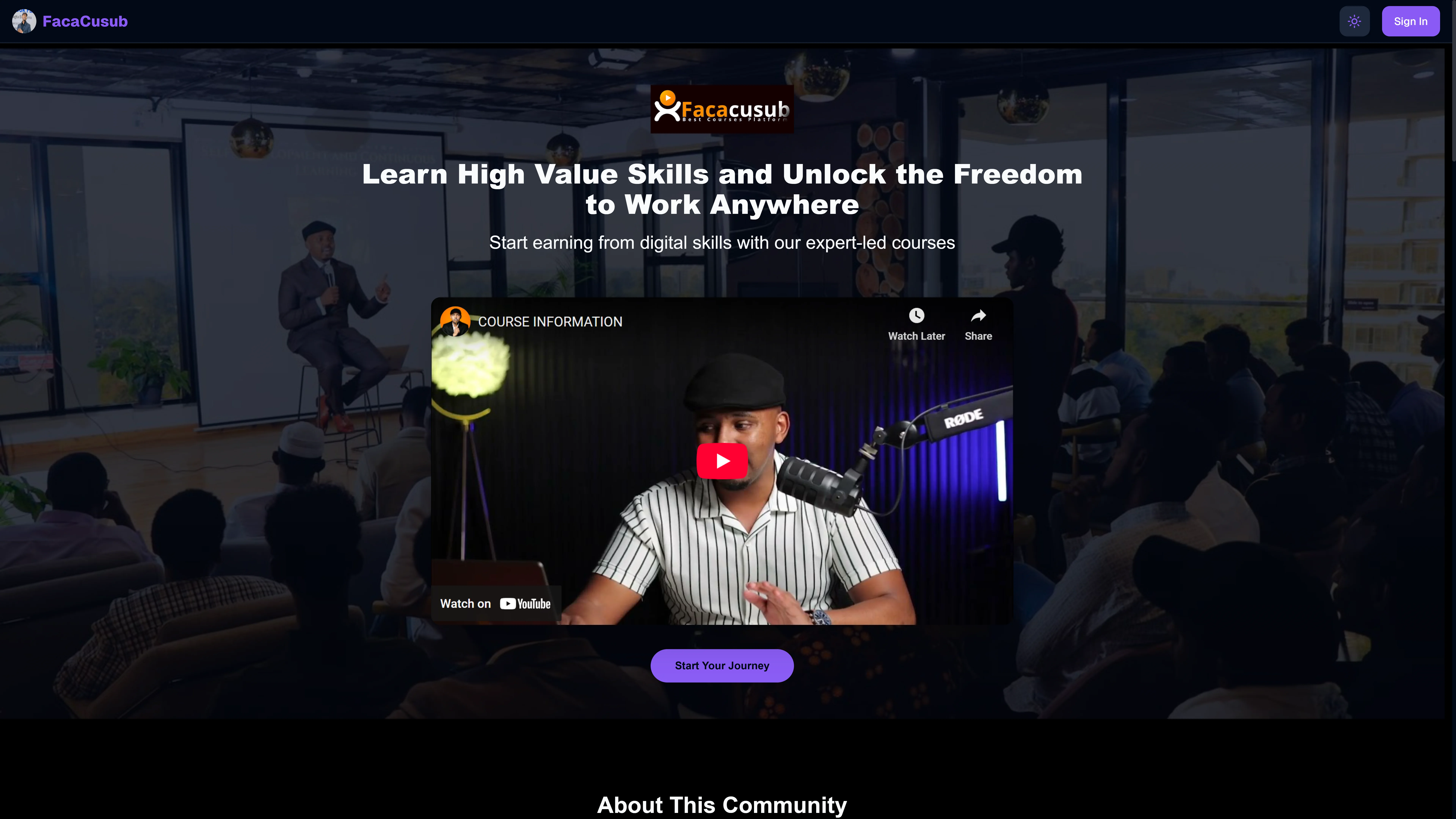 Landing page builder screenshot
